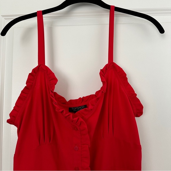 Topshop Red Dress Size 10 - Picture 2 of 10